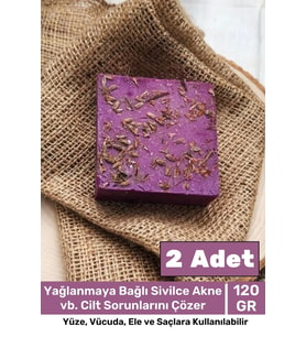 Özel %100 Doğal Güzel Kokulu El Yüz Saç Vücut Cilt Orijinal Bitkisel Lavanta Sabunu 120G - 2 Adet
