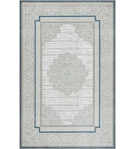 Eliana Home Baskılı, Yıkanabilir Kaymaz Taban Salon Halısı LNA0772 100x150 cm (Gri)