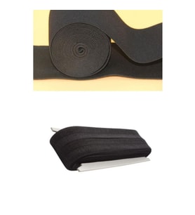 SİYAH - 1.5CM PAÇA LASTİK YASSI GENİŞ 10MT. (5668)