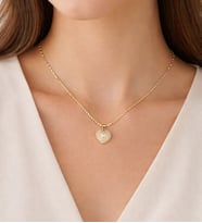 14 Ayar Altın Kaplama Minimal Kalp Kolye