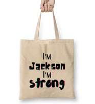 Jackson Name personalized Custom vintage Retro Rainbow Design Gift Baby -Gift For Him Bez Çanta Uzun Saplı