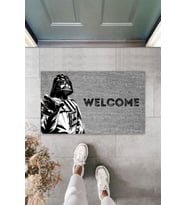 Dormot Modern Dijital Baskı - Gri Star Wars, Darth Vader - Kapı Önü Paspası 70x45cm (Bej)