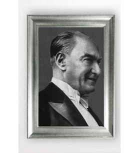 Gümüş Çerçeveli Atatürk Tablo cv1004