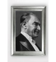 Gümüş Çerçeveli Atatürk Tablo cv1004