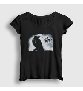 Presmono Kadın Siyah Fading In Flames T-Shirt 83737tt