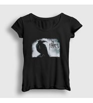 Presmono Kadın Siyah Fading In Flames T-Shirt 83737tt