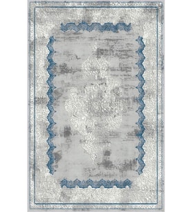 Eliana Home Baskılı, Yıkanabilir Kaymaz Taban Salon Halısı LNA0700 100x150 cm (Gri)