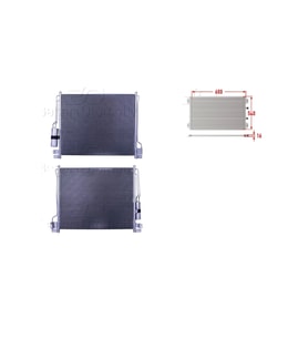 Klima Radyatörü 688x540x16 - 92100EB500 Wisco - Nissan Navara. Pathfinder 05 Ve Sonrası Uyumlu