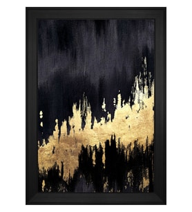 Soyut Şekiller Motifli Kanvas Tablo 80 x 110 cm Siyah Çerçeve