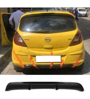 Opel Corsa D Difüzör Difizör Plastik Parlak Siyah Kapalı 2006-2014 Arka-bodykit-ek-karlık