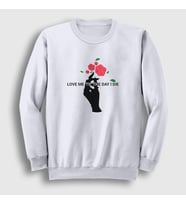Presmono Unisex Beyaz Rose 5 Seconds Of Summer Sweatshirt 386721tt