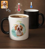BK Gift Kişiye Özel Evcil Hayvan Karikatürlü Sihirli Kupa Bardak-1, Arkadaşa Hediye, Sevgiliye Hediye, Ev Hediyesi