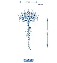 Yazılı Lotus Yarı Kalıcı 1 Aylık Geçici Dövme