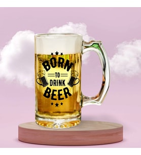 Şeffaf Bira Bardağı(istenilen baskıyla)