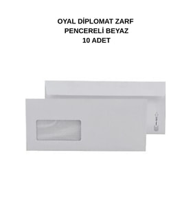 Diplomat Zarf Pencereli Beyaz 90 gr 10 Adet – Kurumsal ve Pratik Gönderim