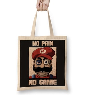 No Pain No Game Bez Çanta Uzun Saplı