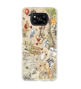 Poco X3 PRO / X3 NFC Uyumlu Winnie The Pooh Tasarımlı Şeffaf Telefon Kılıfı