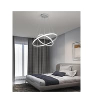 İkili Halka Sarkıt LED Avize, Modern ve Şık Tasarım, Beyaz Işık, Mutfak ve Salon İçin