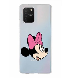 Samsung Galaxy S10 Lite  Kapak Minnie Mouse Tasarımlı Şeffaf Silikon Kılıf
