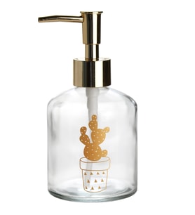 CAM SIVI SABUNLUK ALTIN İŞLEMELİ,KAKTÜS 2 DESEN 300ML 7,6X15,5CM