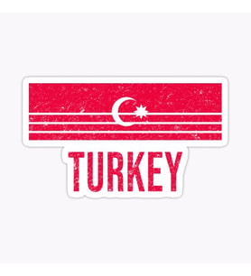 1 Türkiye Bayrak Sticker oto Etiket Araba Yapıştırma 17CM