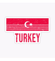 1 Türkiye Bayrak Sticker oto Etiket Araba Yapıştırma 17CM