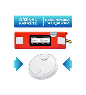Xiaomi Mi Robot Vacuum Sdjqr02rr Uyumlu Batarya (ORJİNAL KAPASİTE) 5200mah Pil