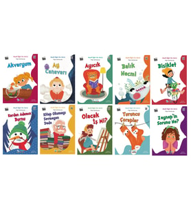 1.Sınıf Neşeli Öyküler Serisi (10 Kitap)+Kitap Okuma Not Defteri (Karışık)