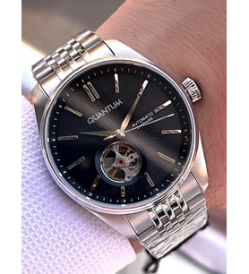 Quantum Otomatik Mekanizma Sapphire Cizilmez Cam Çelik Kordon 10 Atm Erkek Kol Saat EMG.1207.350