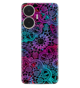Realme C55 Kılıf Silikon Desen Özel Seri Colurful Mandala 1667