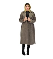 Kadın Uzun Kaşe Kaban BGL-ST04119 (Vizon)
