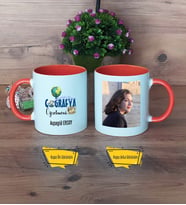 Coğrafya Öğretmeni Kupa Bardak Turuncu Fotoğraflı Öğretmenler Günü Hediyesi