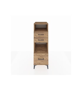 Kronos Dolap 2 Raflı 3 Çekmeceli 44x59x134 Çam-Çam