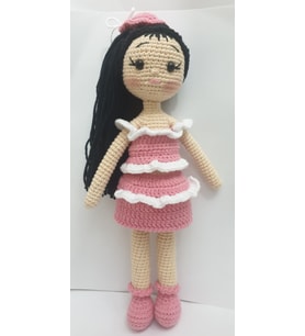 Gül Lokumu Bebek Amigurumi Organik Oyuncak