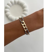 Özel Seri Zirkon Taşlı Gurmet Tasarım Gold & Gümüş Bileklik