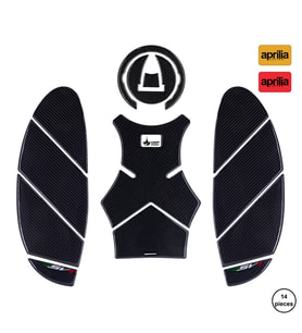 Aprilia RSV4 2024 ile Uyumlu Kaydırmaz 6D Karbon 14 Parça Tank Pad Seti GC46