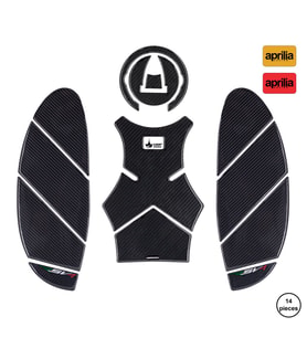 Grippatch - Aprilia RSV4 2024 ile Uyumlu Kaydırmaz 6D Karbon 14 Parça Tank Pad Seti GC46