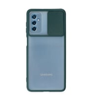 Galaxy M52 5G Kılıf Palm Buzlu Kamera Sürgülü Silikon - Yeşil