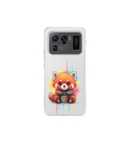 Xiaomi Mi 11 Ultra ile Uyumlu Splash Tilki Tasarımlı Şeffaf Silikon Kılıf
