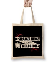 Stranger Things Is My Religion Bez Çanta Uzun Saplı