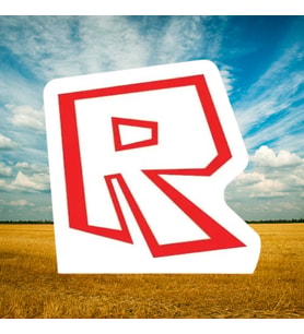 Ayaklı Pano Roblox Logosu Temalı 32x33 cm R harfi kırmızı Doğum Günü Masa Süsü Oda Dekoru