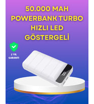 Lightning ve Type-C Girişli 50000mAh Powerbank