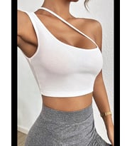 Fantezia Night Kadın Mavi Tek Omuzlu Çapraz Askılı Crop Top Büstiyer