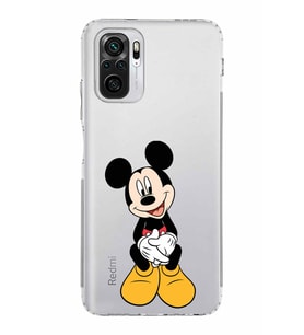 Xiaomi Redmi Note 10S  Kamera Korumalı Kapak Mickey Mouse Tasarımlı Şeffaf  Kılıf