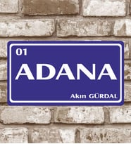 Dekoratif Metal Plaka Adana 01Retro Poster (29x15)