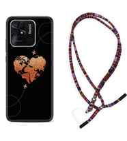 Xiaomi Poco X3 Pro M4 Pro X4 Pro C40 10C Kılıf Boyun Asklı Rasta Silikon Plane Heart 1721
