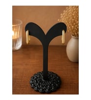 Uzun Oval Form Parlak Gold Modern Halka Kadın Küpe