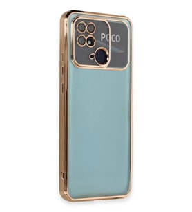 Newface Xiaomi Redmi 10C Kılıf Razer Lensli Silikon - Gold
