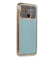 Newface Xiaomi Redmi 10C Kılıf Razer Lensli Silikon - Gold