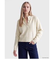 LCW Vision Ekru Oversize Kadın Triko Kazak